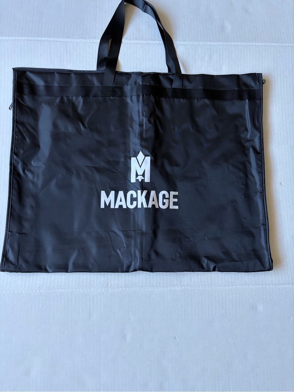 Mackage Black Duffel Garment Bag with Logo